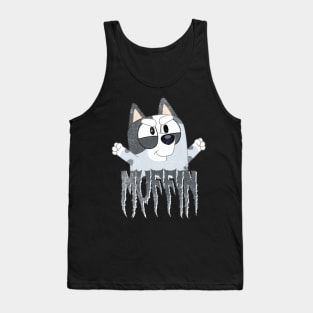 Muffin Bluey Black Metal Tank Top